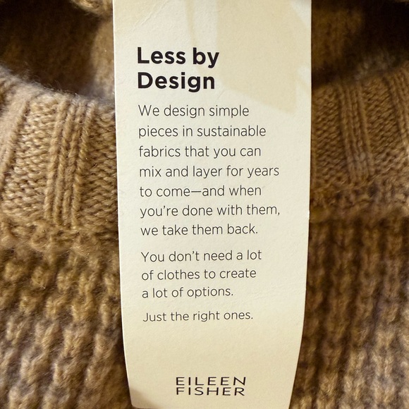 NWT Eileen Fisher Lofty Recycled Cashmere Crew Neck Sweater Top, Size L - Picture 7 of 8